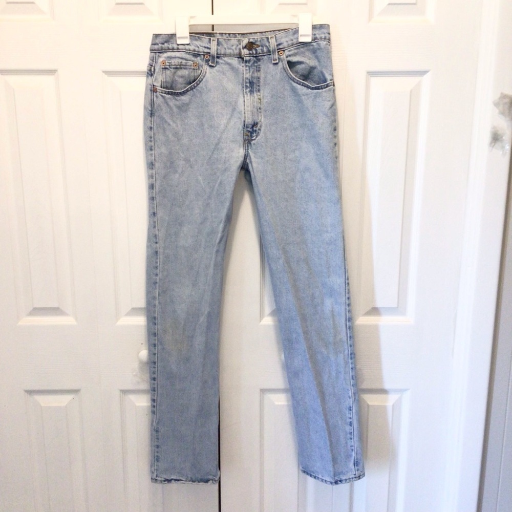 Levi’s Men’s VTG 505 Light Wash Straight Leg Denim Jeans Size 34x34 (J1)